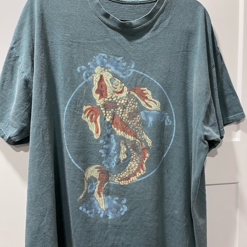 Urban Outfitters Koi Graphic Tee - Teal
